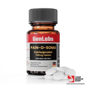 PAIN-O-SOMA (CARISOPRODOL) 750MG  PER TAB – 20 TABLETS – GENLABS