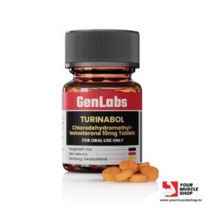 TURINABOL (4-CHLORODEHYDROMETHYL TESTOSTERONE) 10MG PER TAB – 100 TABLETS – GENLABS